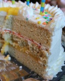 triple-layer cake celebrating #hcsmca's 2nd anniversary